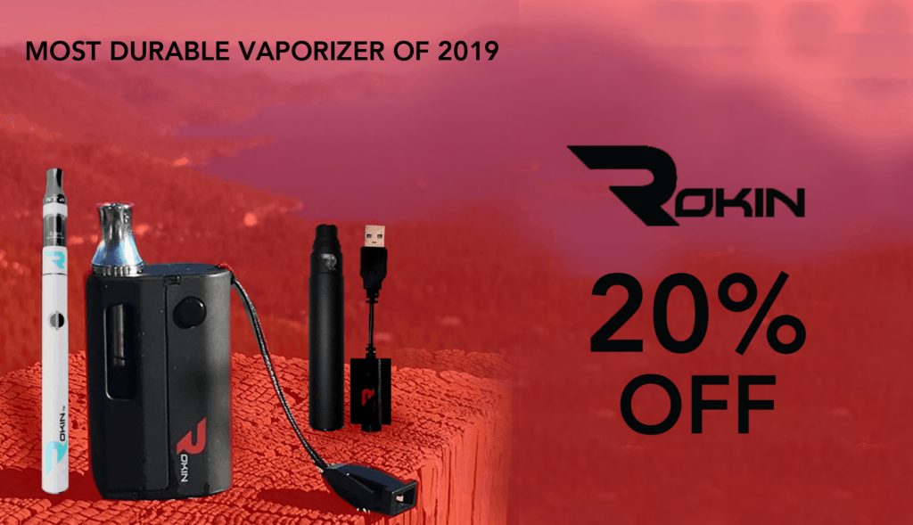 20% Off Sitewide Rokin Wax Concentrate Premium Vape Pens! Worldwide Shipping. 4 Rokin Vapes Coupon Code Discounts Promos Save On Cannabis Online Website20