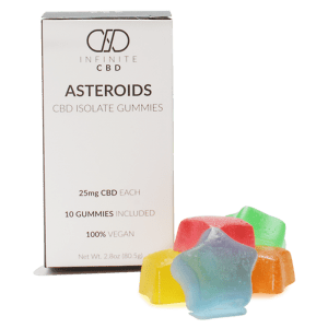 Infinite CBD Asteroid CBD Isolate Gummies box