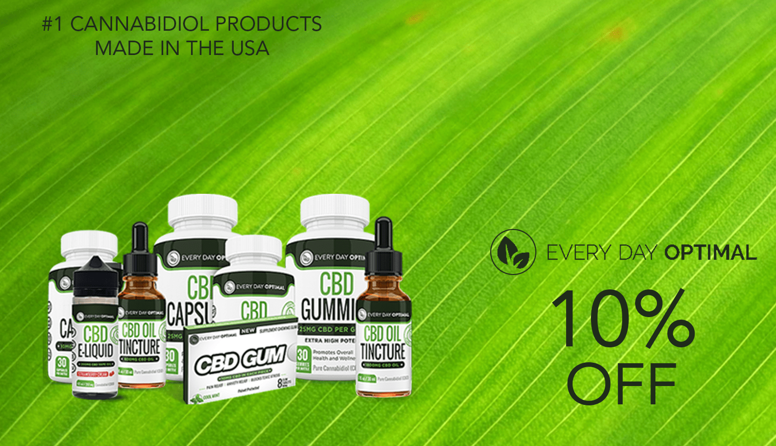Everyday Optimal CBD Coupon Code Ten Percent Off Website