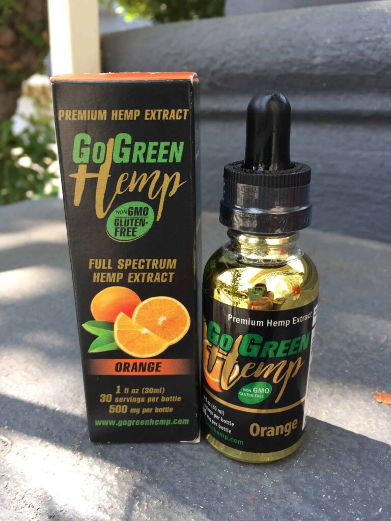GoGreen Hemp Review - Orange Oil Drops - Save On Cannabis
