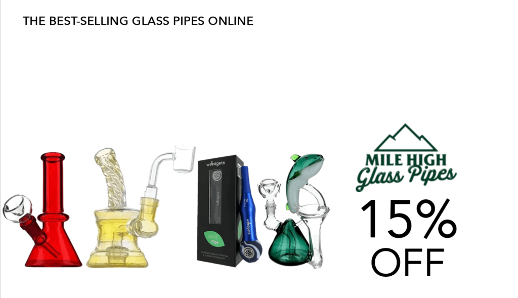 15% Off Sitewide At Mile High Glass Pipes! 4 Mile High Glass Pipes Smoking Vape Devices Coupon Code Offer Website
