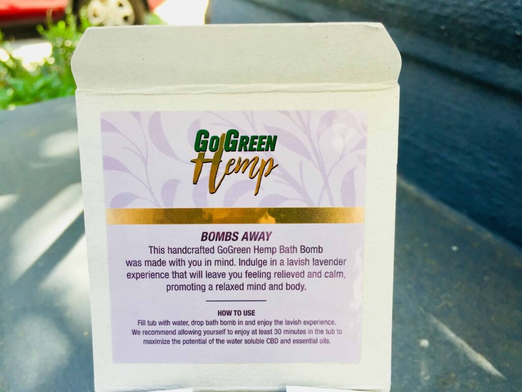 GoGreen Hemp Review - Bath Bomb - Lavender - Save On Cannabis
