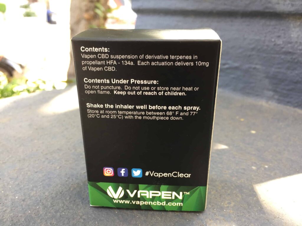 Vapen CBD Review - CBD Inhaler - Save On Cannabis Coupons