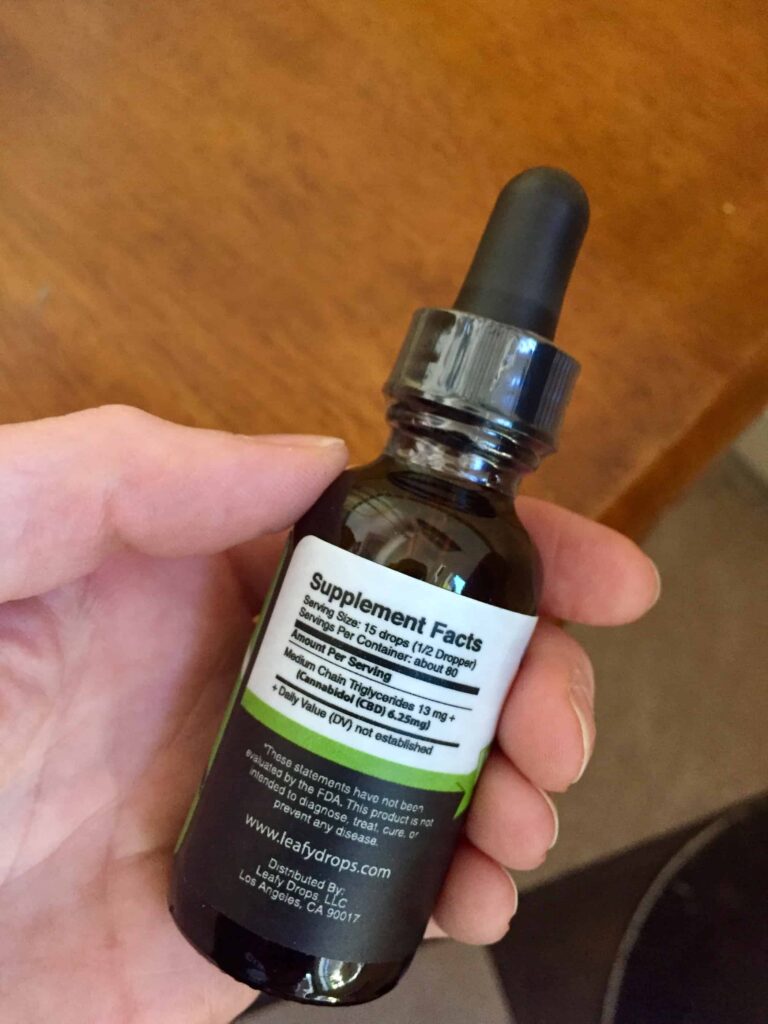 Leafy Drops Review - Wellness Tincture - Save On Cannabis - Specs