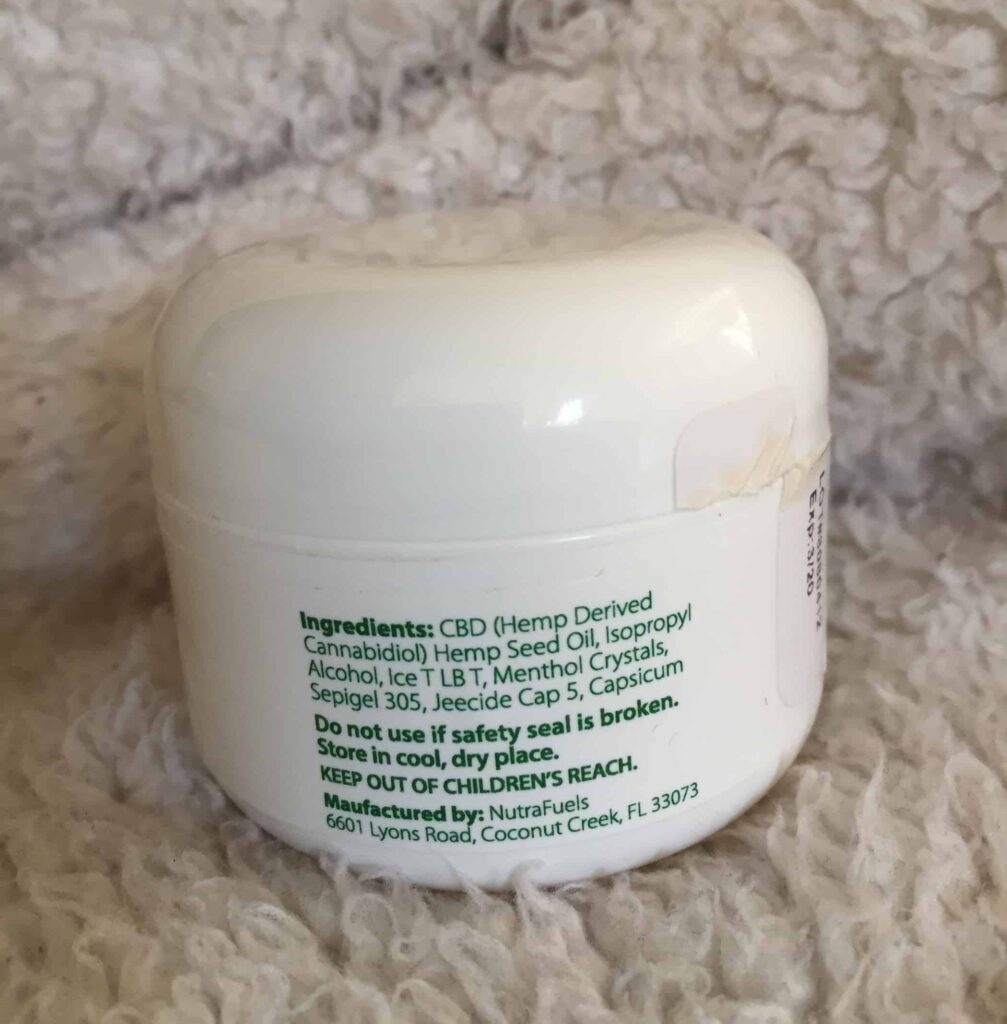 All Natural Way CBD Review - Save On Cannabis - Pain Relief Cream - Specs