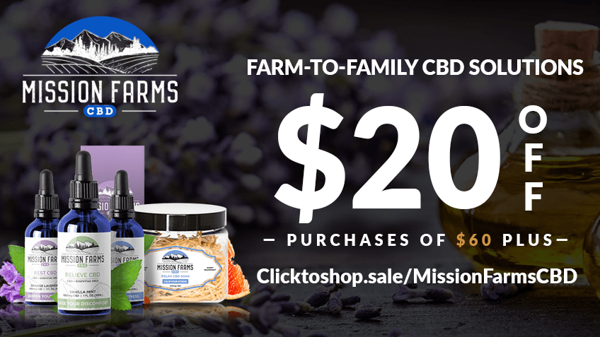 Mission Farms CBD Coupon Code discounts promos save on cannabis online Website