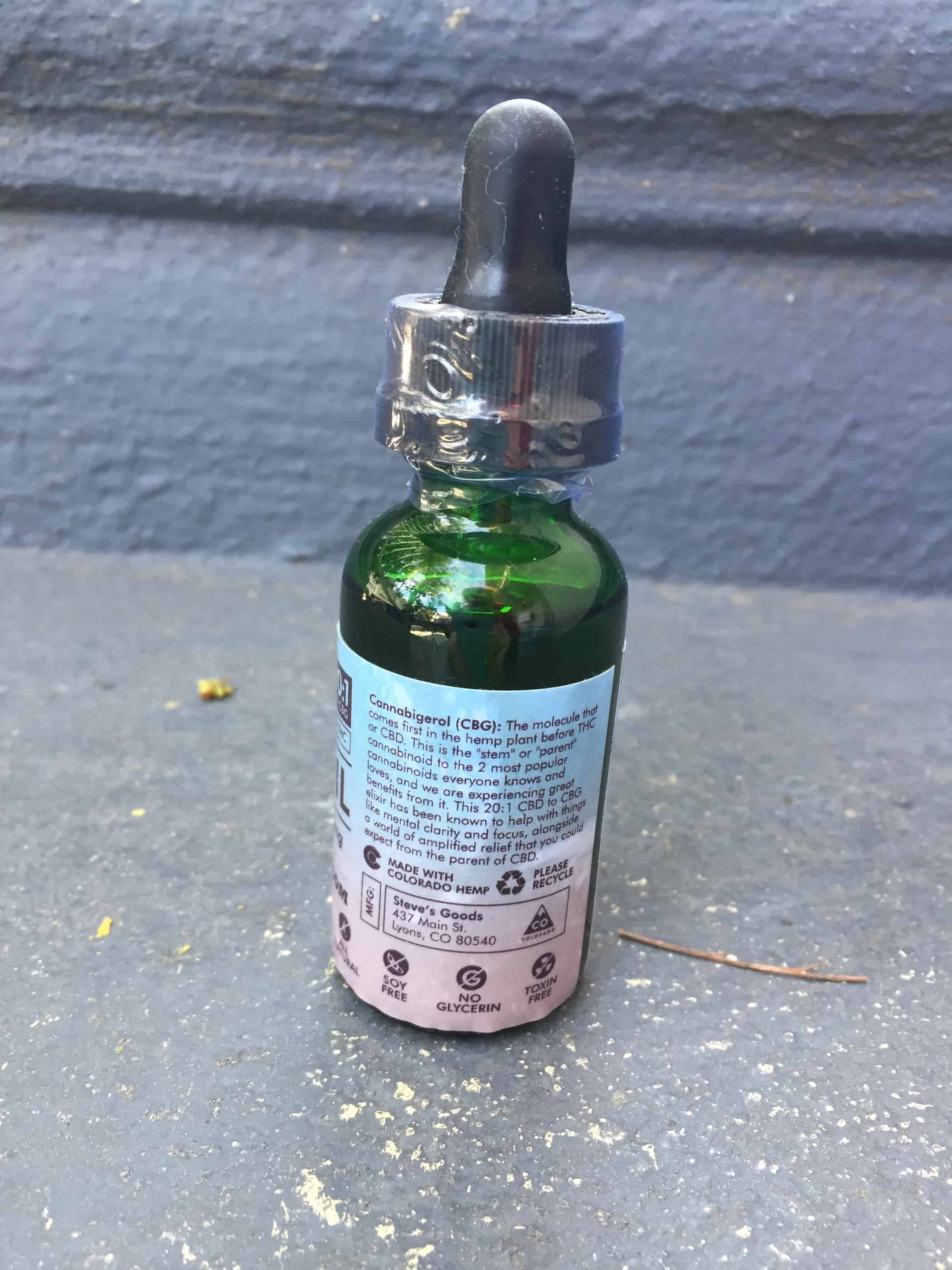 steves goods cbd cbg 20 1 oil 500 mg blueberry og blast review Save On Cannabis beauty shot