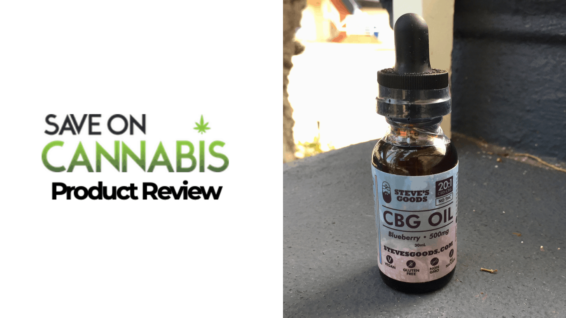 steves goods cbd cbg blueberry oil 20 1 500 mg Save On Cannabis Website