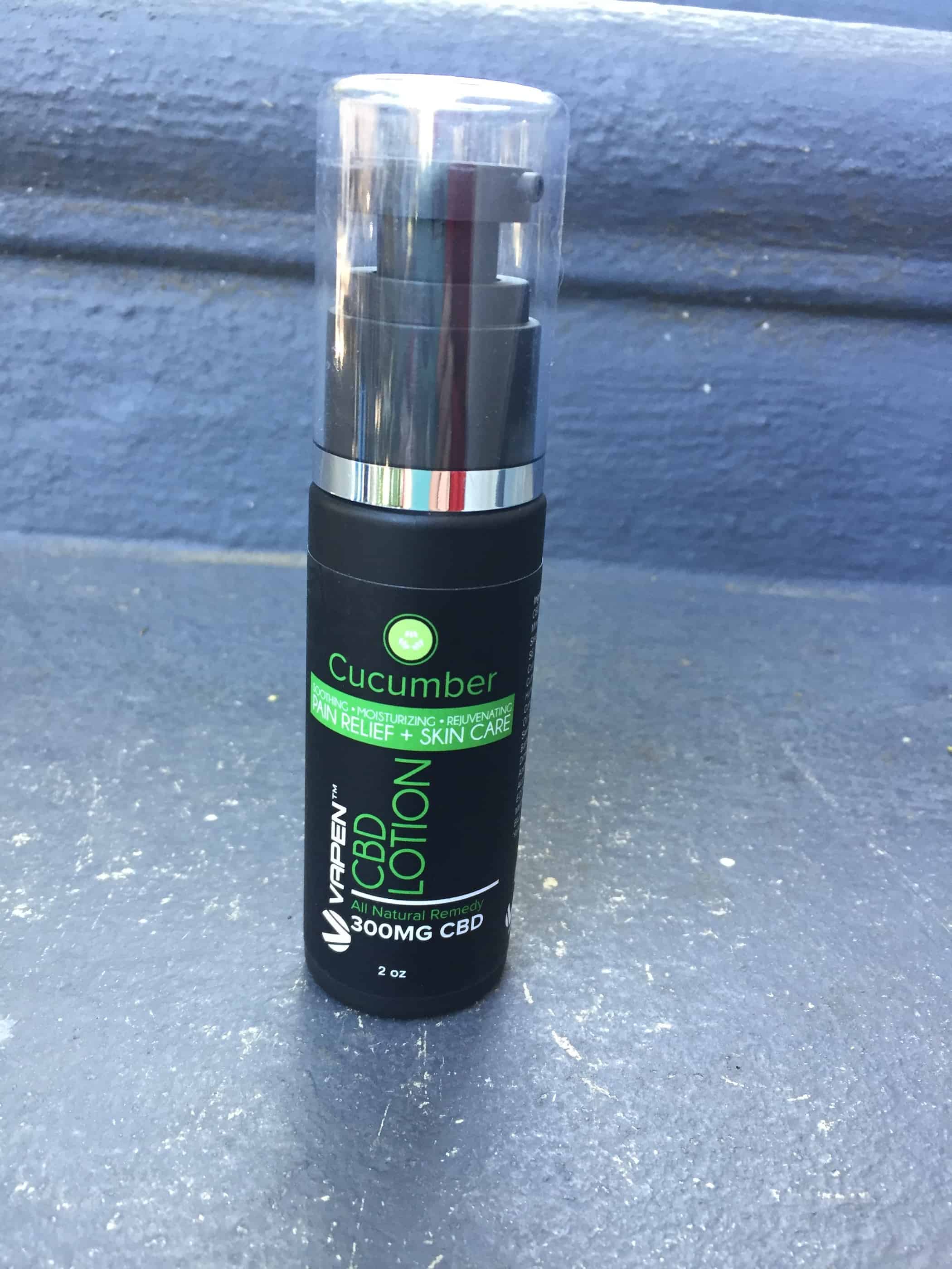 vapen cbd cucumber lotion 300 mg Save On Cannabis beauty shot