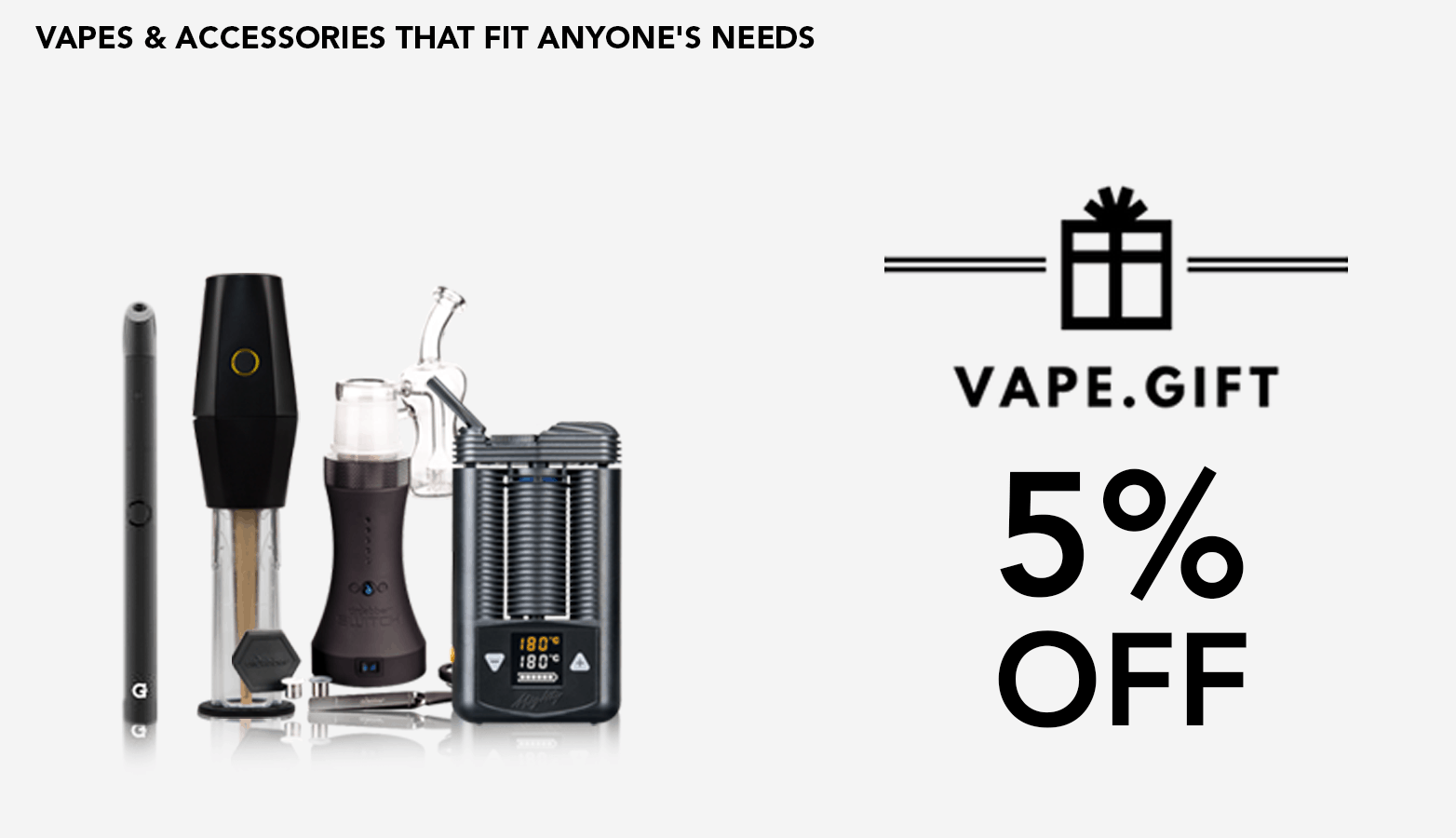 VapeGift Coupon Code discounts promos save on cannabis online Website Redesign