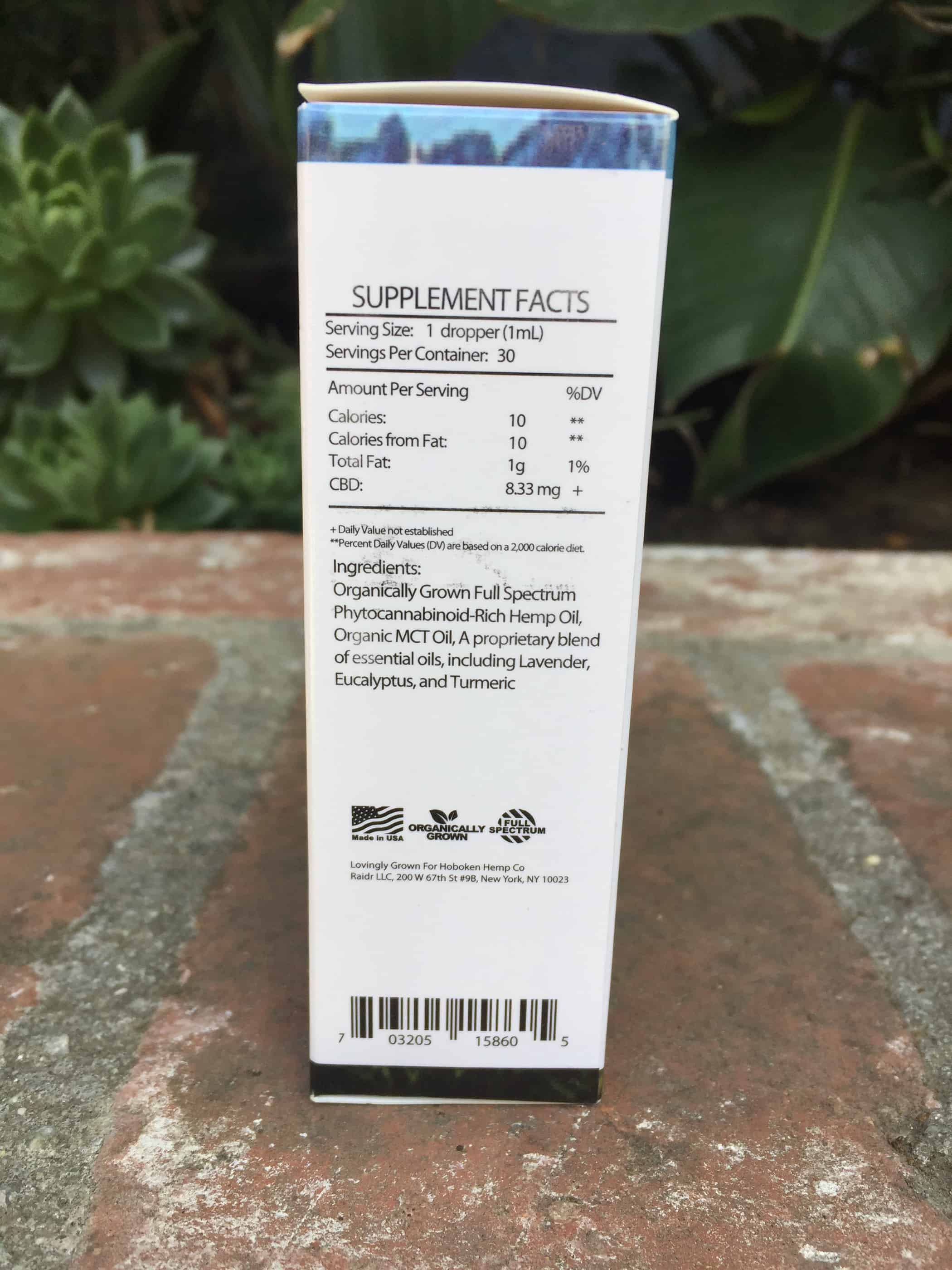 hoboken hemp co eucalyptus blend cbd oil 250 mg review specifications