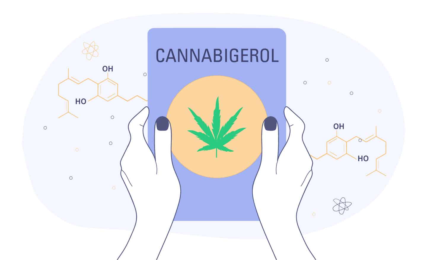 hands holding cannabigerol guide