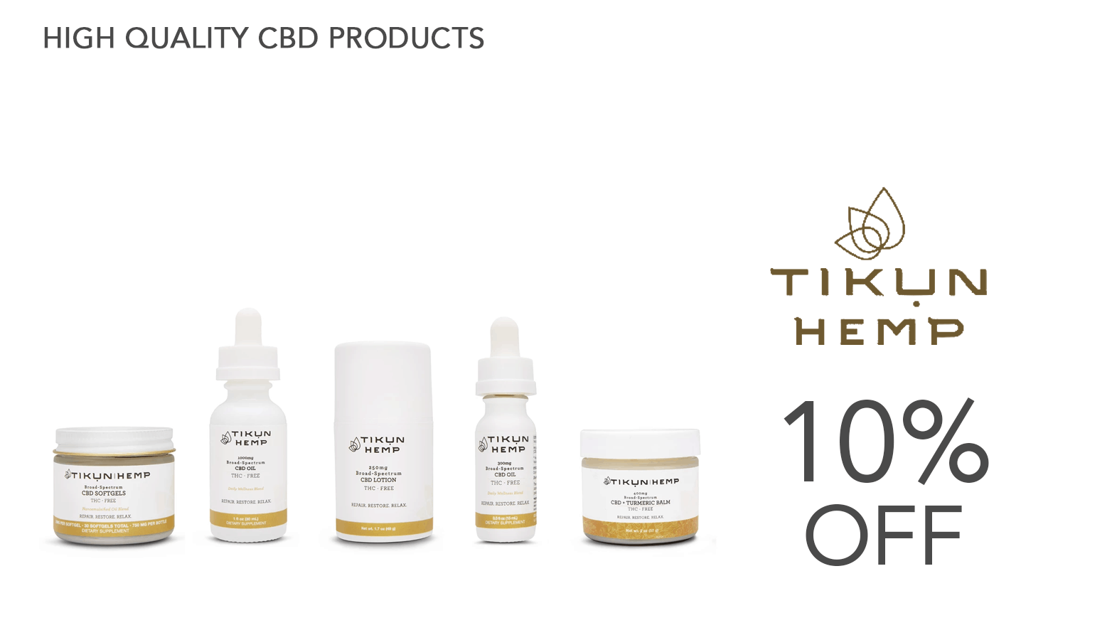 Tikun Hemp Coupon Code 10 Percent Off Website