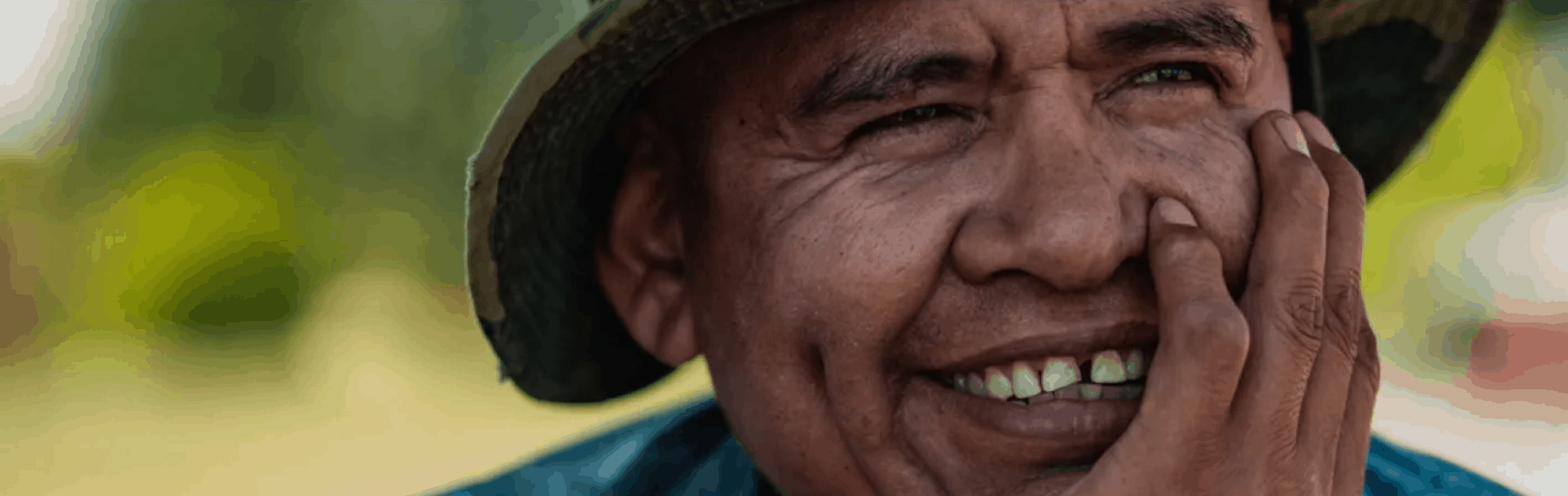 Man with smiling face
