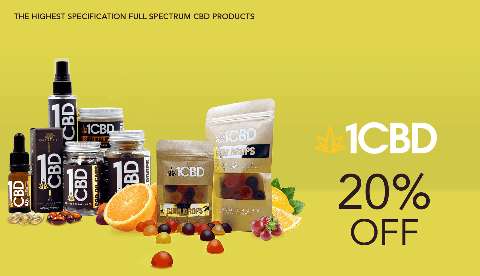 1 CBD UK Coupon Code 20 Percent Off Website