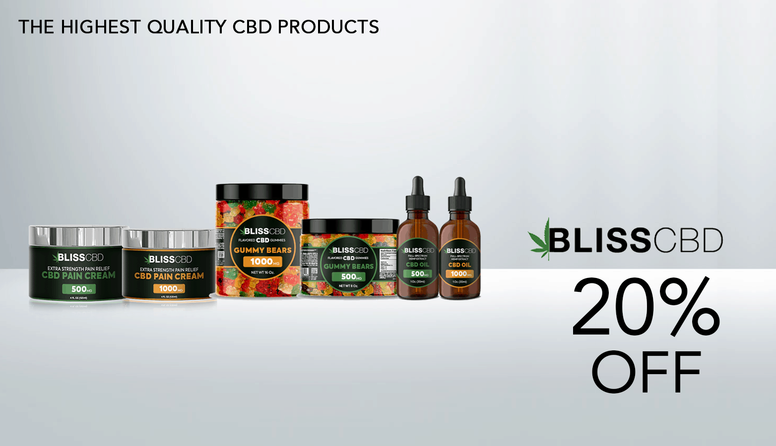 Bliss CBD Coupon Code 20 Pecent Off Website