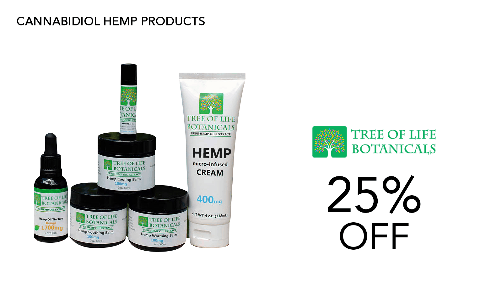 Tree of Life Botanicals CBD Coupon Code Website