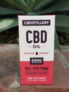 CBDistillery Full-Spectrum CBD Oil Tincture product box