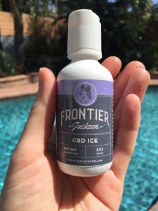bottle of Frontier Jackson CBD Ice topical