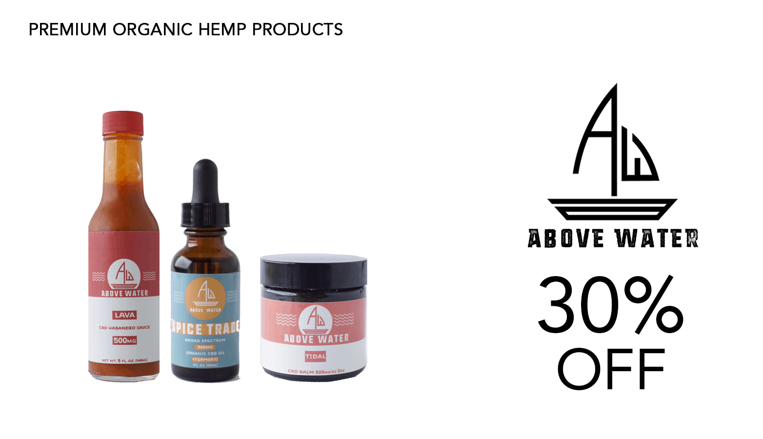Above Water CBD Coupon Code Offer Website