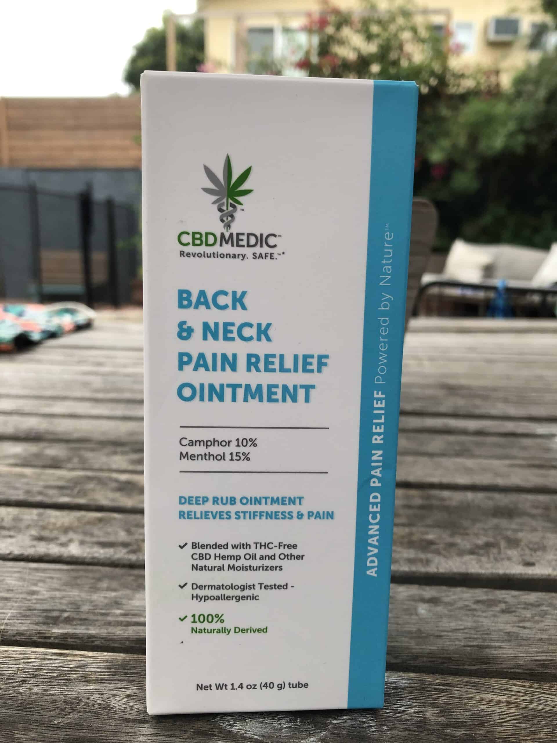 cbdmedic back and neck pain relief ointment save on cannabis review