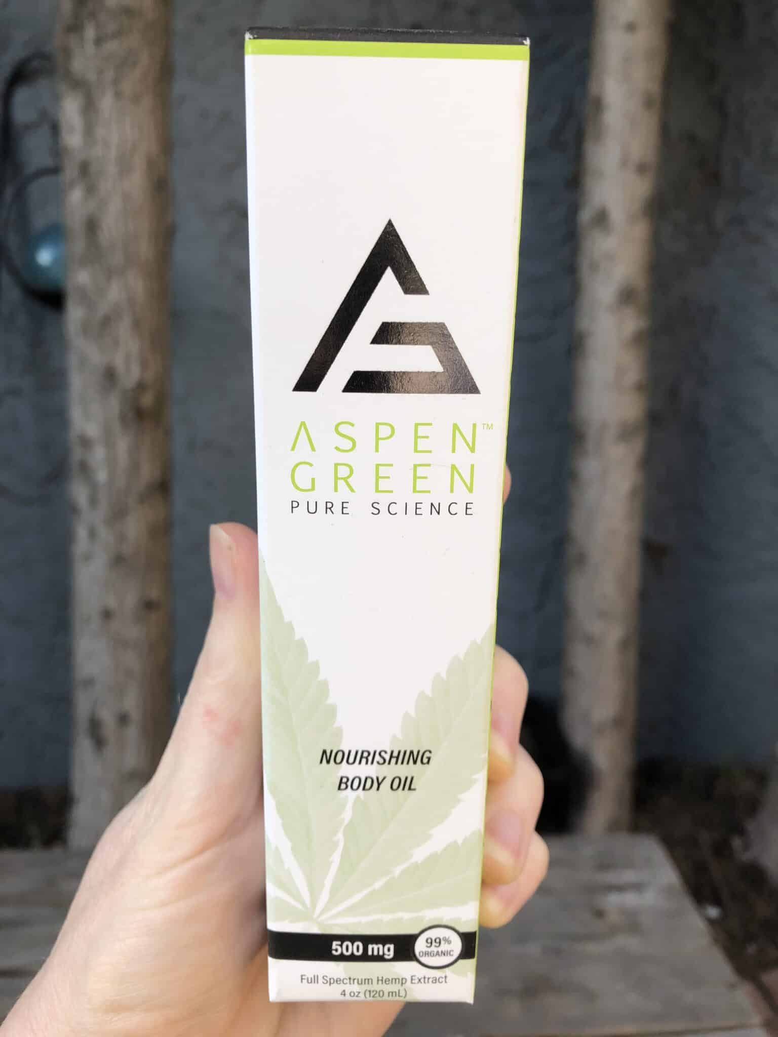 CBD Review Aspen Green Nourishing Body Oil SOC