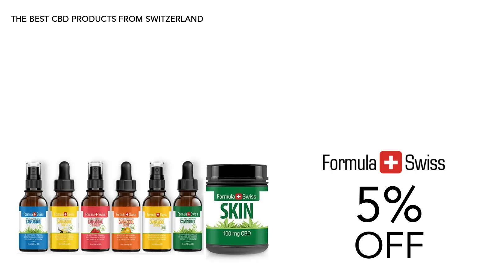 Formula Swiss CBD Coupon Code 5 Percent Offer