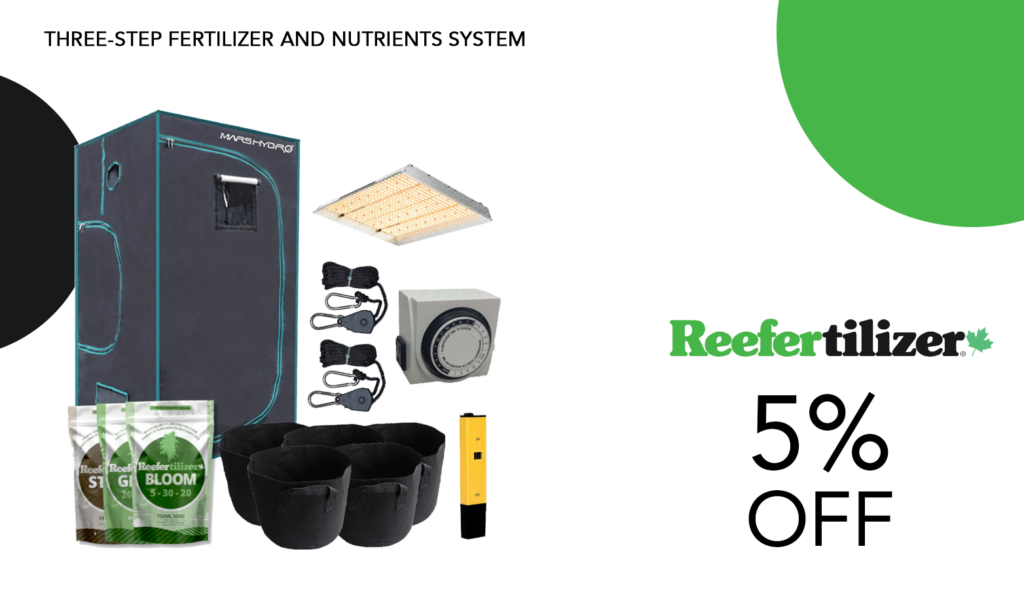 5% Discount On First Order Reefertilizer Coupon! All You Need To Grow Good Weed. 11 Reefertilizers Cannabis Supplement Fertilizer Coupon Code Offer Website