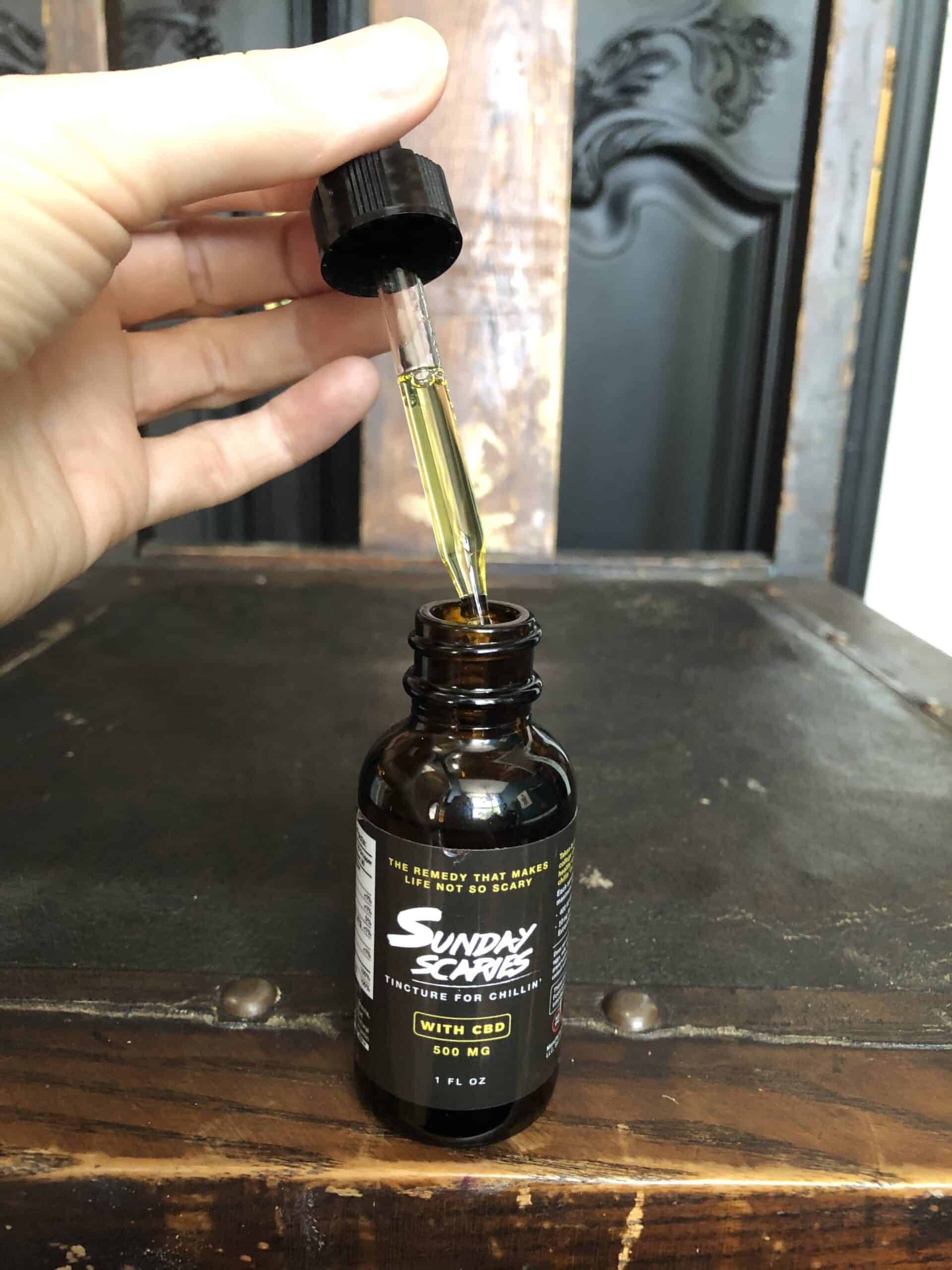 Sunday Scaries CBD Oil Tincture Save On Cannabis Review Beauty Shot