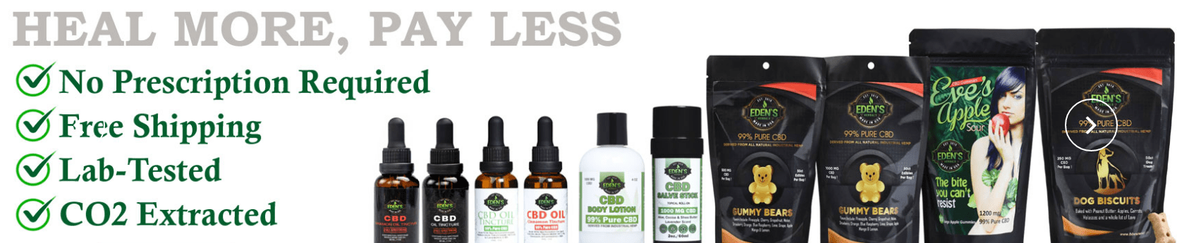 Eden's Herbals CBD Coupons Our Products