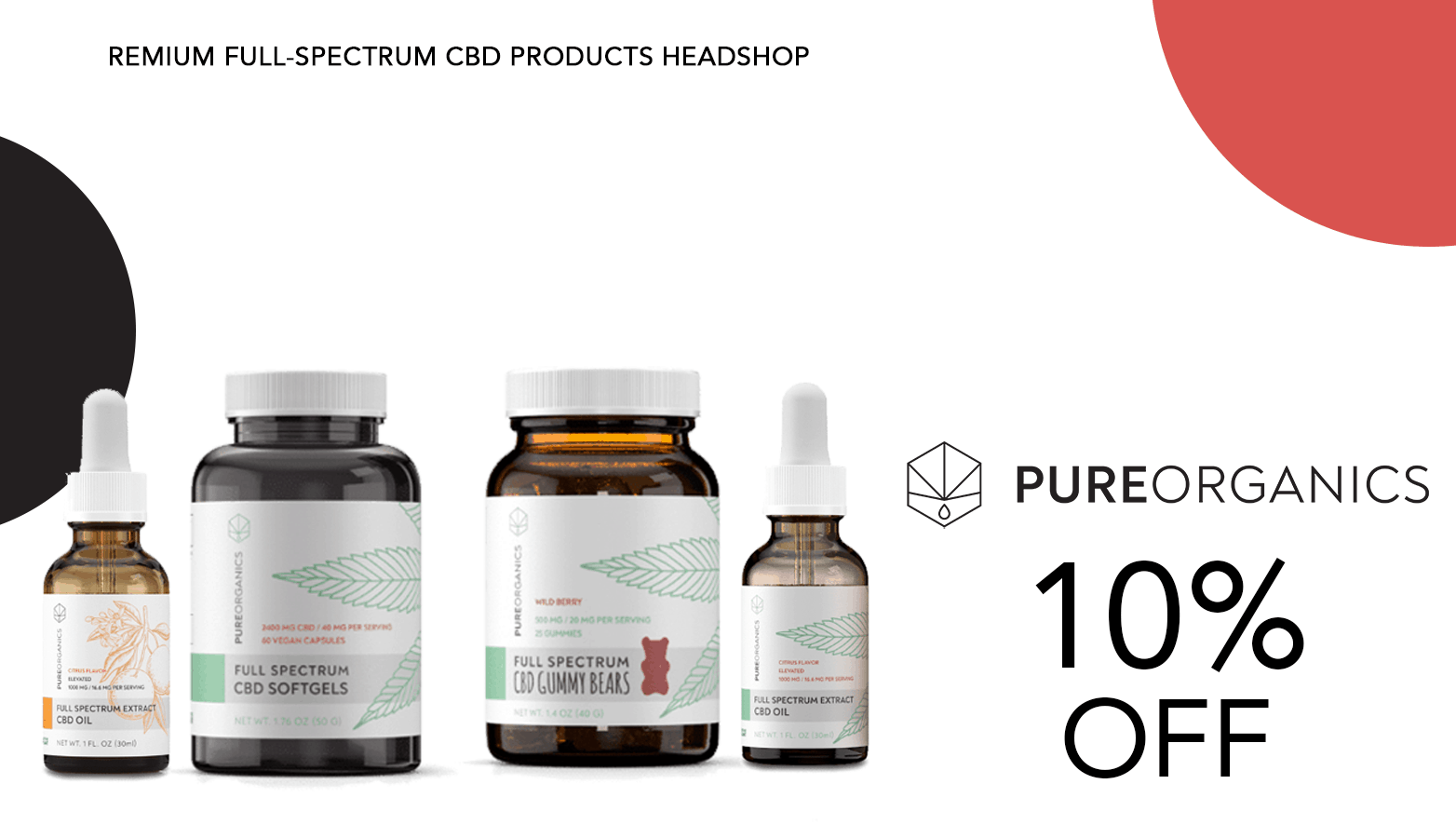 Pure Organics CBD Coupon Code Offer Website