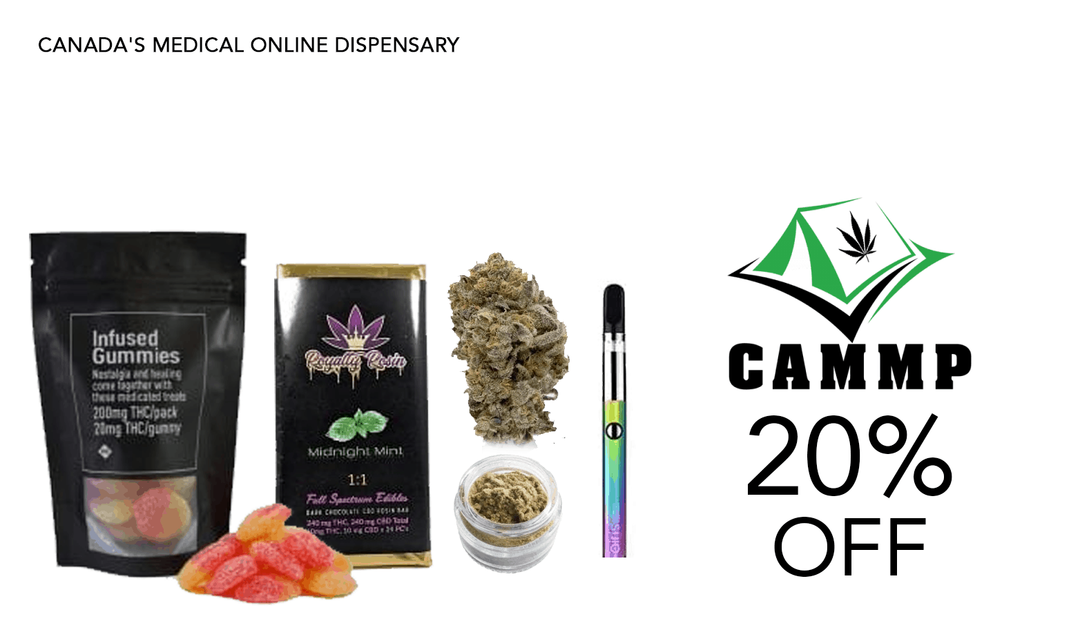 CAMMP Cannabis Coupon Code 20 Percent Offer Website