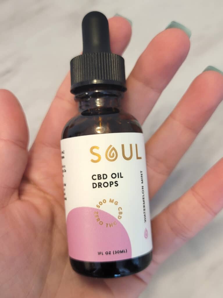 Soul CBD Oil Drops Watermelon Mint Save On Cannabis Review Beauty Shot