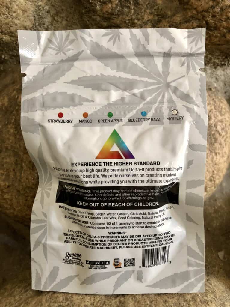 Delta Effex Rainbow Pack Premium Delta 8 THC Gummies Save On Cannabis Review Specifications