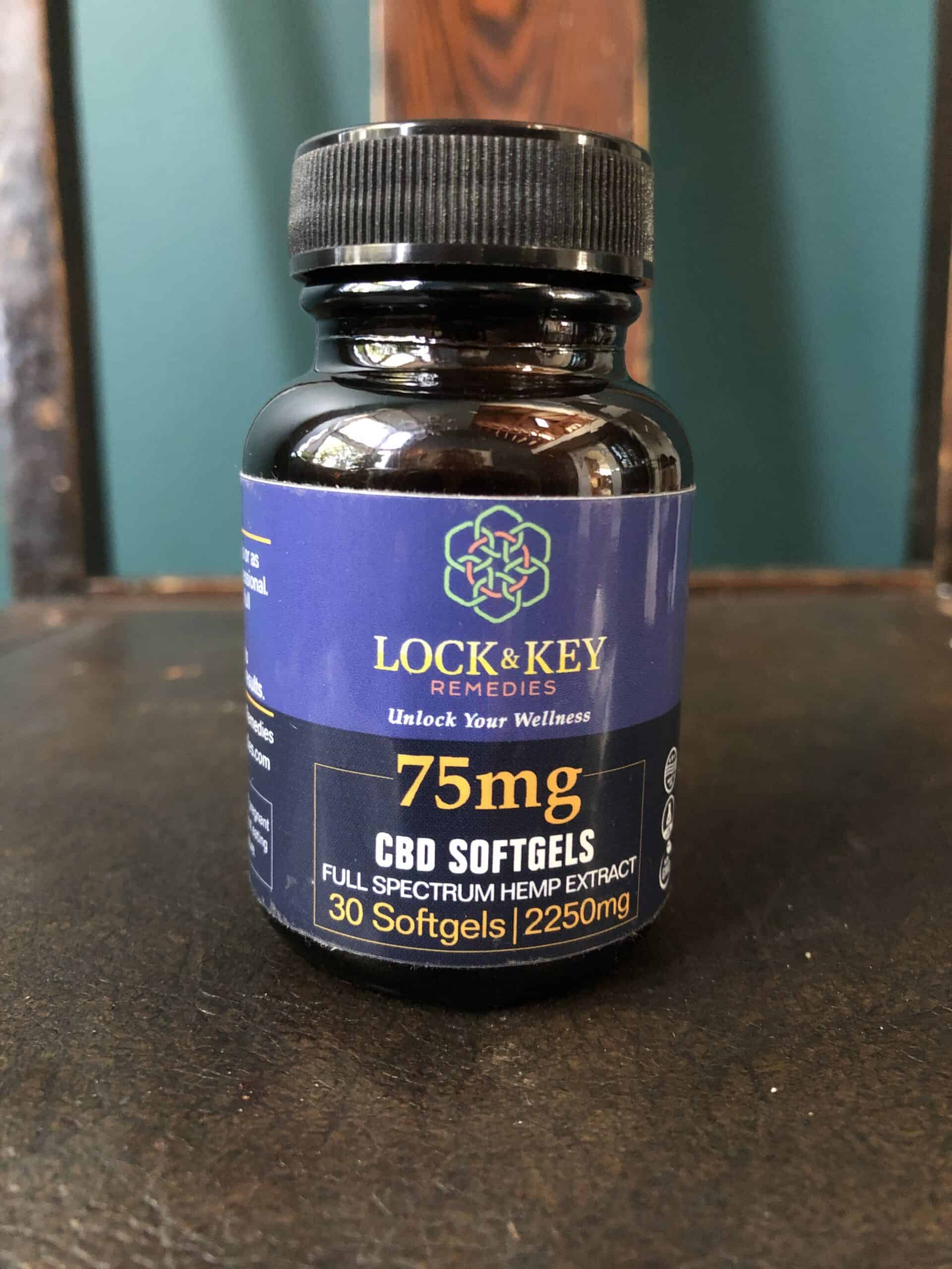 Lock & Key Remedies: 75mg CBD Softgels