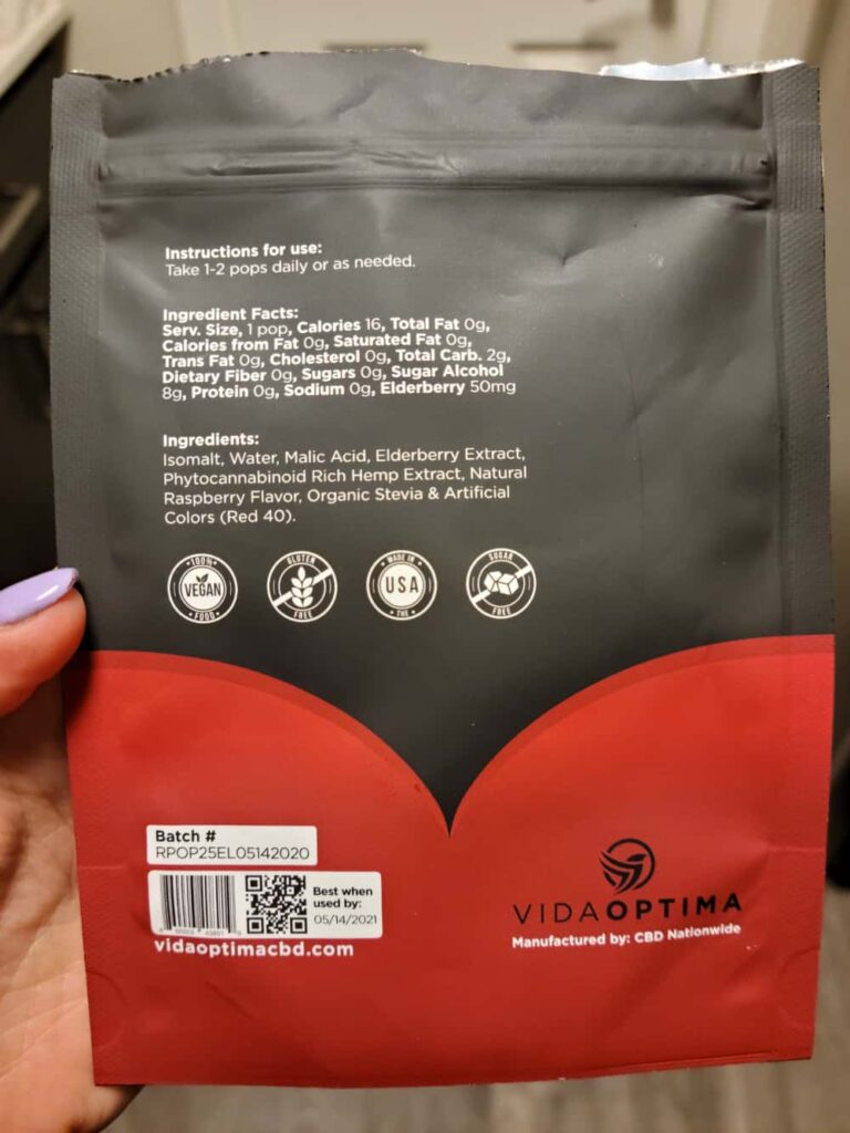 Vida Optima Review Immunity Boosting Vida Pops (Raspberry) SOC