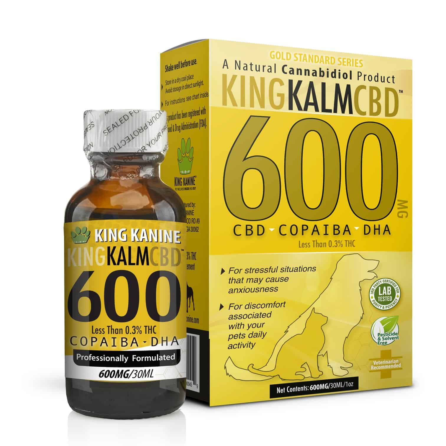 King Kanine CBD Coupon Code King Kalm 600mg CBD with Copaiba Krill Oil and DHA