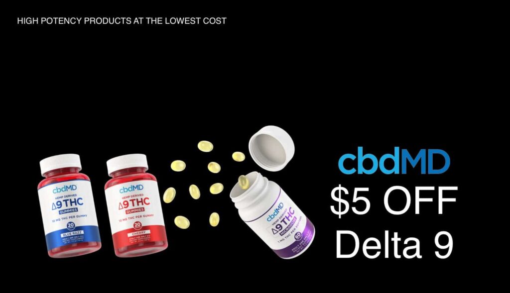 $5 Off Exclusive Coupon For Delta 9 Products At Cbdmd! 1 Cbdmd Delta 9 Coupon Code