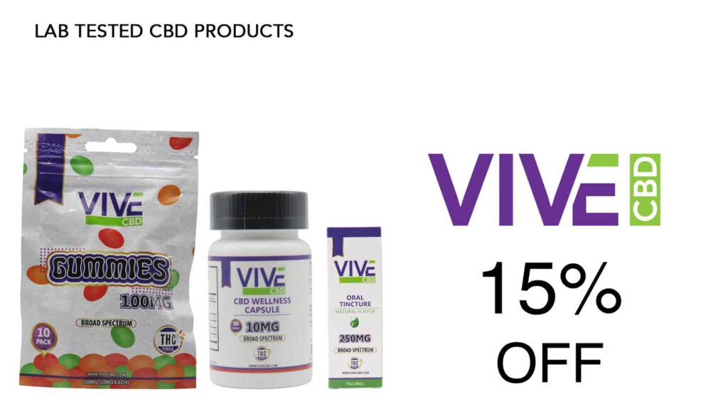 15% Off For Anything At Vive Cbd! Storewide Discount On First Orders. 4 Vive Cbd Discount Code