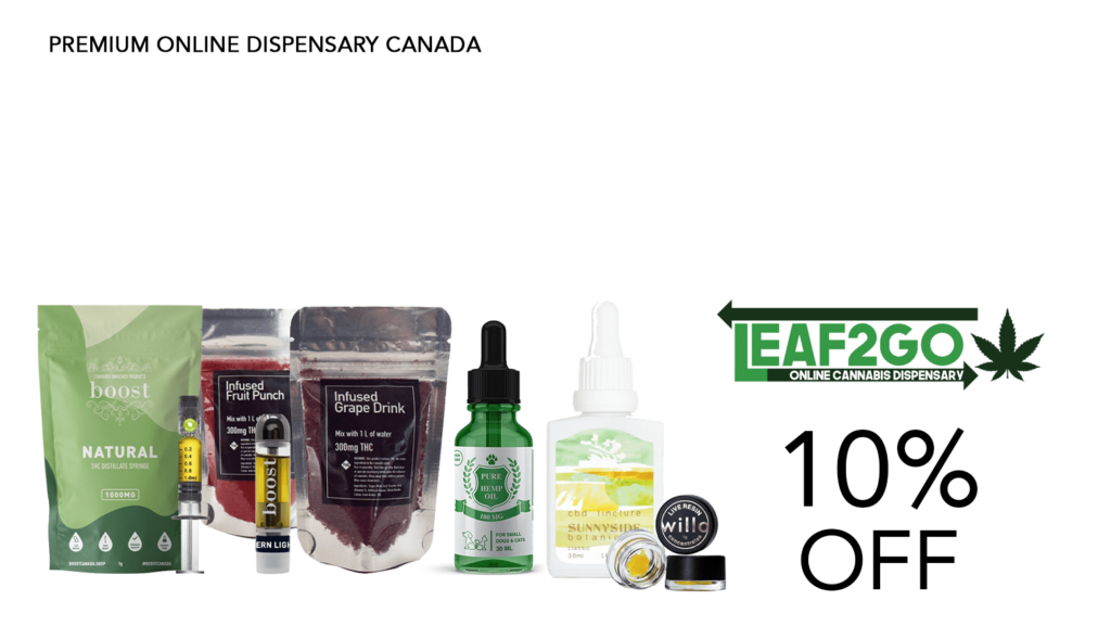 10% Discount For First Order Leaf2Go Online Dispensary Canada! 1 Leaf2Go Cbd Coupon Code Website