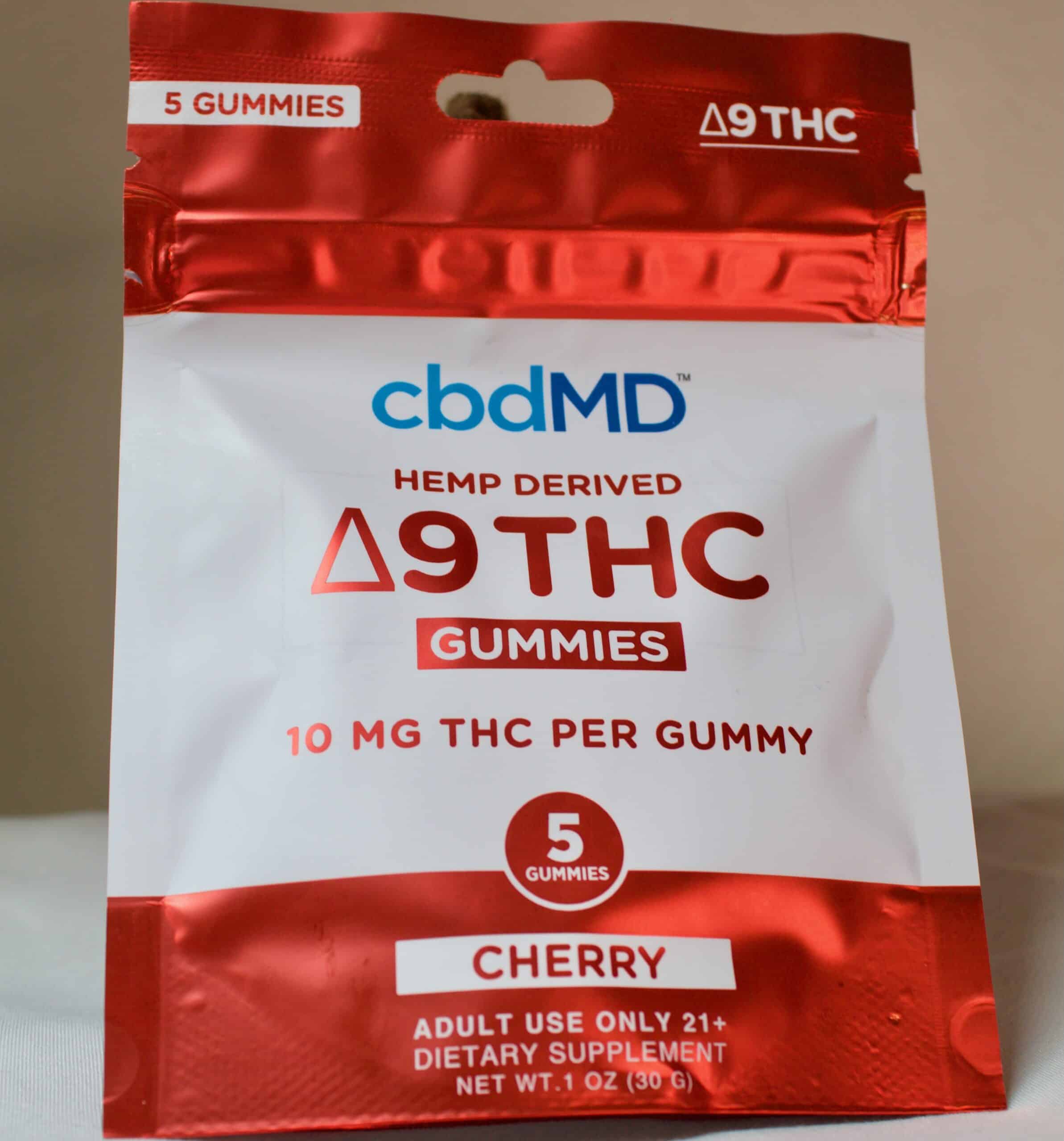 cbdMD Delta 9 THC Gummies - Cherry