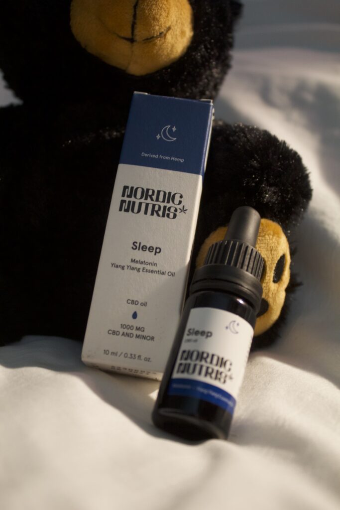 Nordic Nutris Bottle for Sleep Oil with Teddy Bear